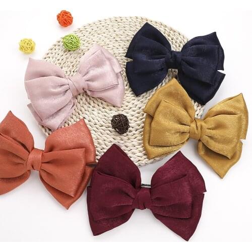 Women Velvet Big Bowsknot Hair Clip Elastic Candy Color Fashion Korean College Style Hairpin Handmade Hair Clip Hair Accessories