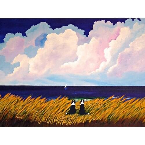 Animal Border Collie Printed 11CT Cross-Stitch Embroidery Complete Kit DMC Threads Handicraft Sewing Handmade Adults