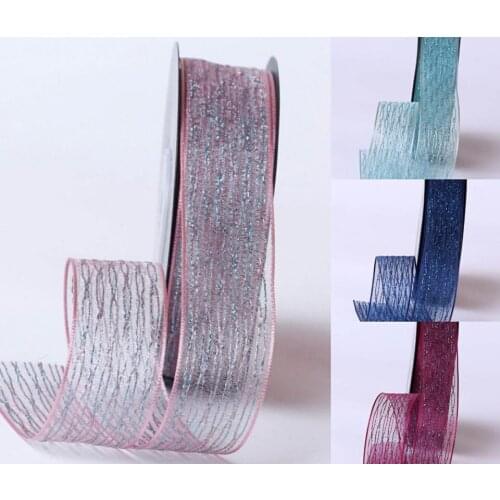 1 '25mm gauze ribbon 10 yards DIY handmade material headdress hair bow shoes hat accessories home crafts