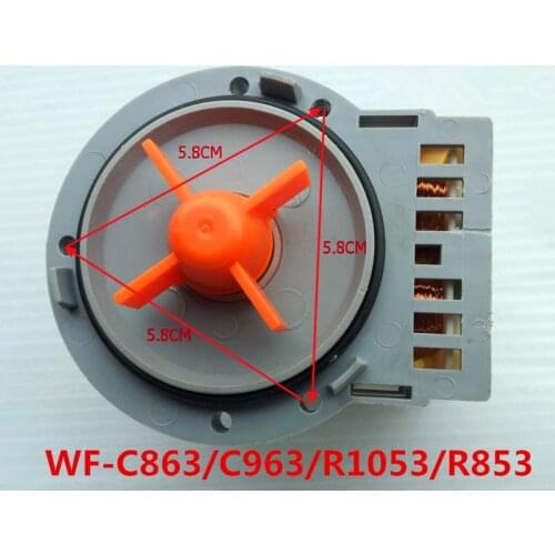 1pcs Applicable Original Samsung Washing Machine Drainage Pump Motor Parts WF-C863 / C963 / R1053 / R853 Washing Machine Parts