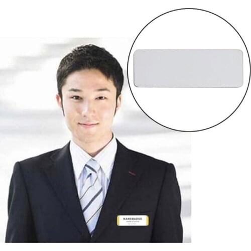 10 Pcs Sublimation Name Tags Diy Blank Id Name Badges with Pins Customized Personalized Name Tags for School Offices