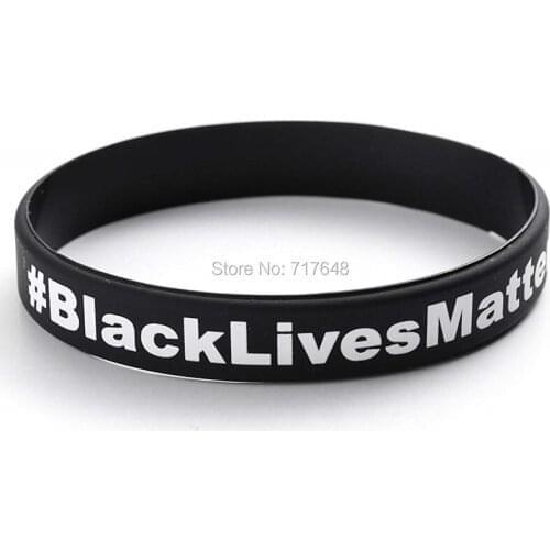 100pcs hashtag Black Lives Matter wristband silicone bracelets free shipping by ePacket A
