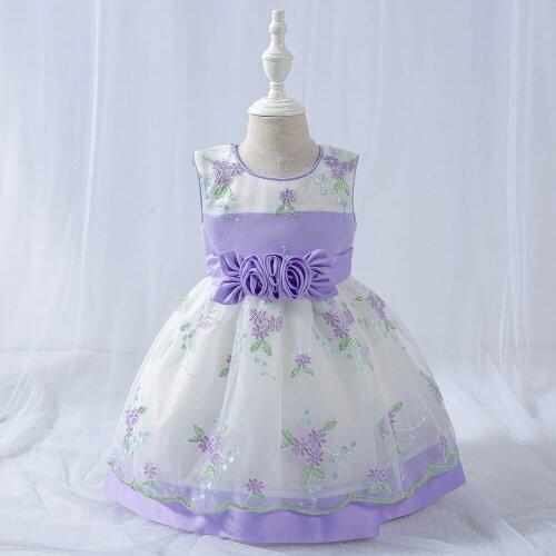 2020 New Baby Girl Princess Dress Fluffy Lace Flower Girl Dresses Children Princess Dress Baby Costume Birthday Vestidos Yellow