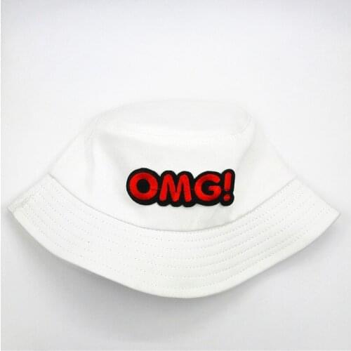 2021 Omg Letter Embroidery Cotton Bucket Hat Fisherman Hat Outdoor Travel Hat Sun Cap Hats for Men and Women 255