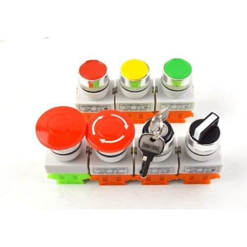 1pcs Maintenance button rotary switch emergency stop switch Control cabinet maintenance switch lock elevator accessories PL0003