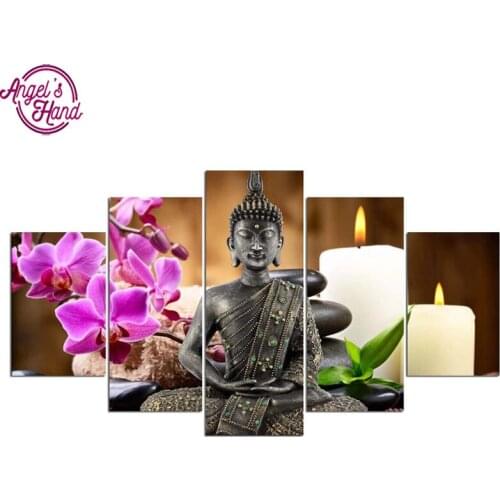 5pc Full,Diamond Embroidery,5D,Diamond Painting Buddha Kits,Cross Stitch,3D,Diamond Mosaic,Needlework,Crafts,Christmas,gifts