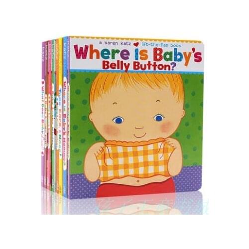 8 Books Karen Katz Original English Reading Childrens Books Where is baby‘s Belly Button