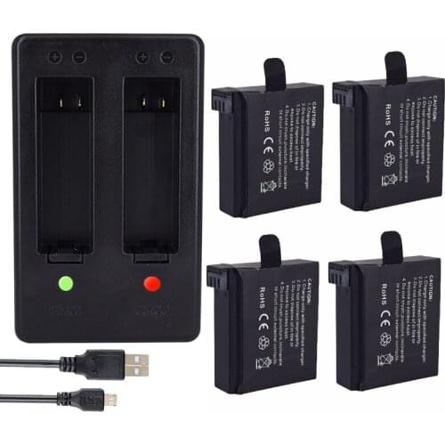 4Pcs 1600mAh AHDBT-401 Battery for Gopro Hero 4 Battery AHDBT401 AHDBT 401 + USB Charger For GoPro Hero4 HERO4 Camera