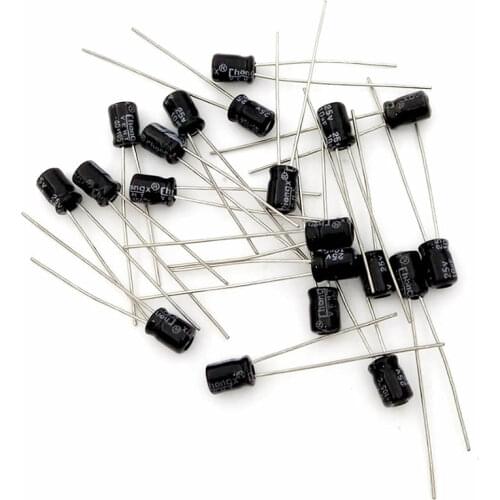 Free shipping 50pcs Aluminum electrolytic capacitor 10uF 25V 4*5 Electrolytic capacitor