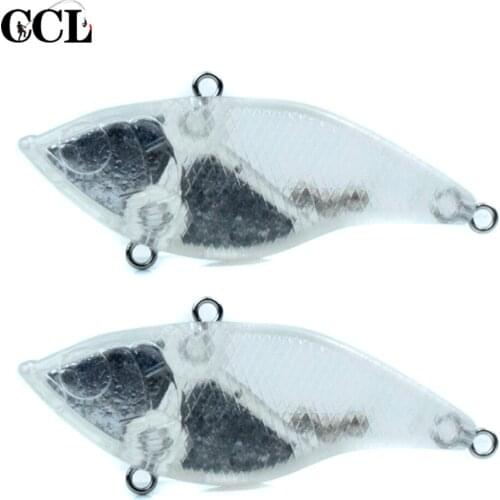 CCLTBA 10pcs/lot Hard Body Wobbler VIB Fishing Lure 5cm 13.2g Rattling Unpainted VIB Bait Blank DIY fishing Tackle