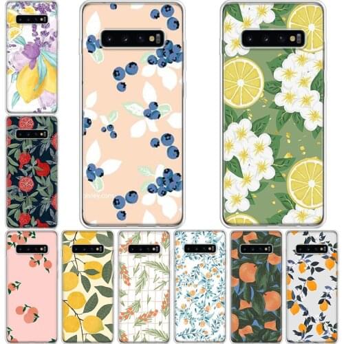 Summer leaf lemon pomegranate grape Phone Case For Samsung Galaxy A71 A70 A51 A50 A41 A40 A30 A21 A10 A01 A90 A20S A20E A10S M30