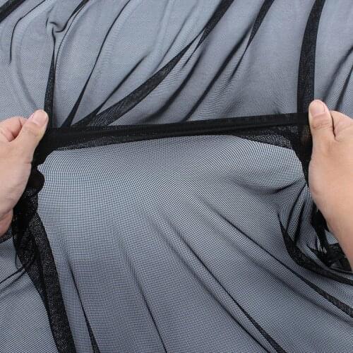 Black Rhombic Mesh Fabric Stretchy Net Fashion Casual Patchwork Clothes Openwork sexy stocking Apparel Fabric Handmade Sewing