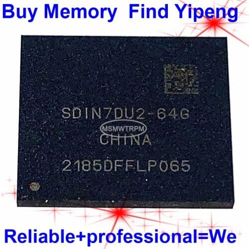 SDIN7DU2-64G BGA153Ball EMMC 4.41 64GB Mobilephone Memory New original and Second-hand Soldered Balls Tested OK