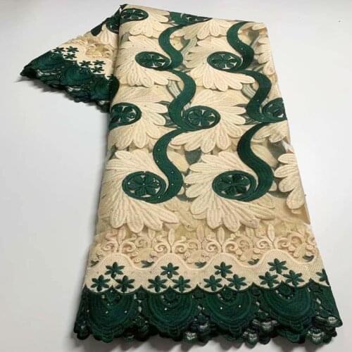 French Lace Fabric 2021 Guipure Lace Embroidery African Cord Lace Fabric High Quality Nigerian For Dress