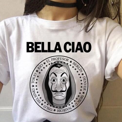 Summer T-Shirt The House Of Paper Money Heist La Casa De Papel Gothic Tee Fashion Harajuku Women Clothes T-shirt FemaleTops