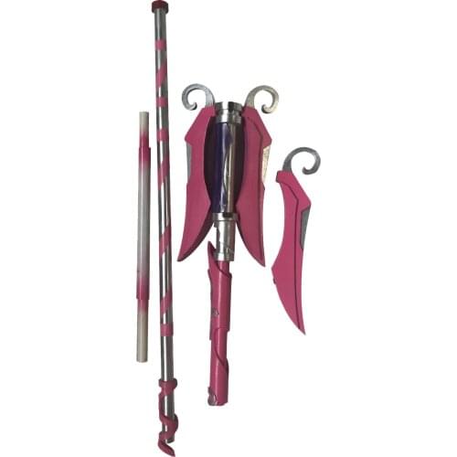 Game OW pink angle Charity skin cosplay props staff for Halloween Fancy Stage Performance Props Amine Fans Collection Fans Gift