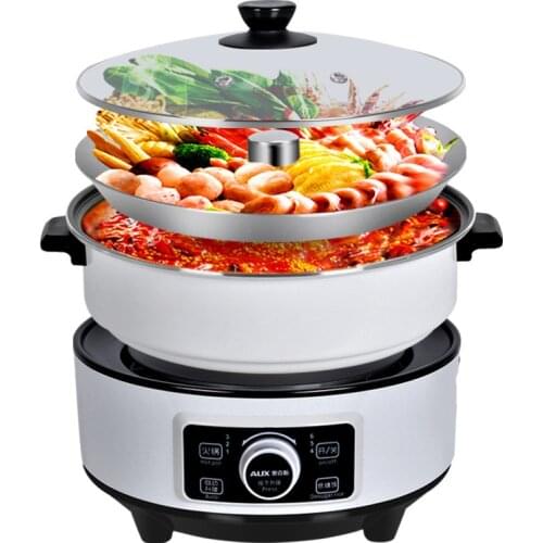 Intelligent automatic lifting electric hot pot large capacity household multi-functional hotpot cooker chinese food machine
