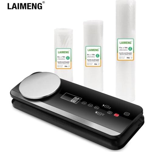 Laimeng Fully Automatic Vacuum Sealer Machine for Food Saver Built-in Scale Cutter Vacuum Air Sealing System Dry & Moist S258