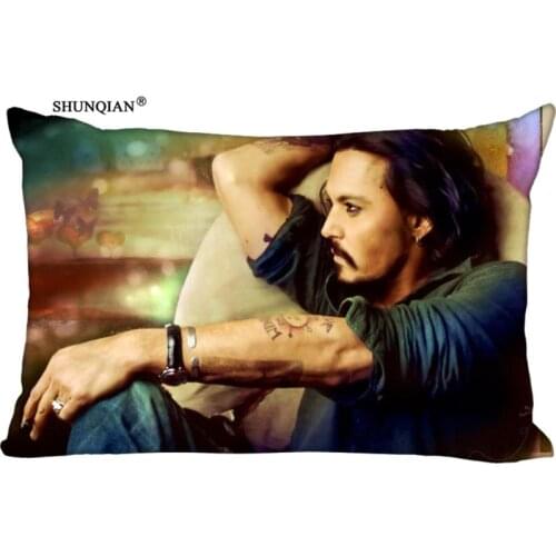 LUQI Room Bedding Set 20 X 30 inch Sleeping Well pillowcase Music Movie Star Johnny Depp best pillow cases Anniversary Gift