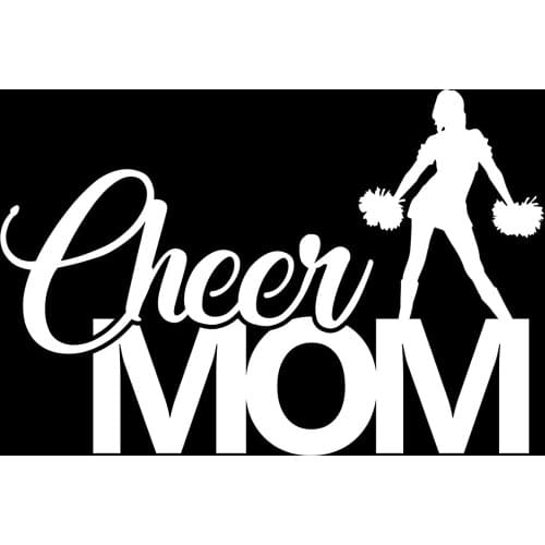 Cheer Mom Sports Vinyl PVC Personality Car Sticker Cover Scratches Waterproof Car Window Body Decorative Stickers Accessories