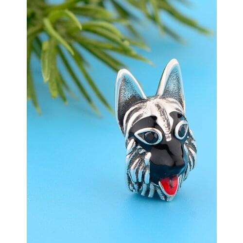 2021 Summer Collection 925 Sterling Silver Animal Beads Police Dog Pendant Charms Fit Original Necklace Bracelet Jewelry Making