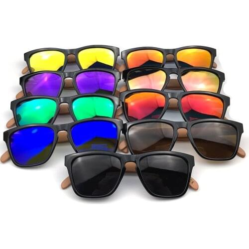 Popular PC Frame with Bamboo Temple Sunglasse and Polarized Lens