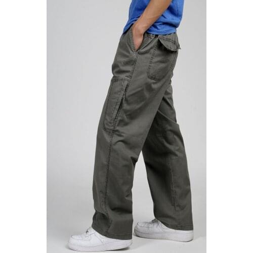 Plus size XL-6XL (130 cm waist), Spring, summer, thin, big yards of cotton leisure height loose men 's trousers pants of hip hop