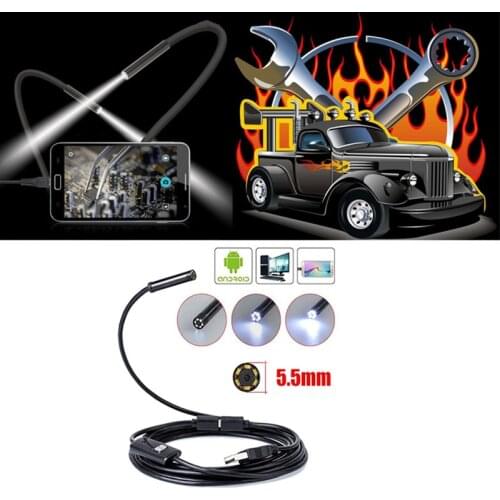 2020 Type-C 8mm Lens 720P Endoscope Camera 3.5m 5m Semi Rigid Cable Industrail Borescope For Android Phone Windows PC
