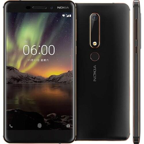 Original Nokia 6.1 Cell Phone 4+32GB 4+64GB Android 5.5” Phone Screen16MP Camera Octa core Unlocked Dual sim Samart Phone
