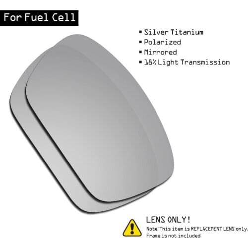 SmartVLT Polarized Sunglasses Replacement Lenses for Oakley Fuel Cell - Silver Titanium