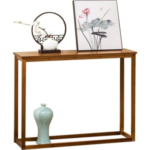 Modern Chinese solid wood porch mesa simple fashion living room wall side narrow table multi-functional shelf for potted plants