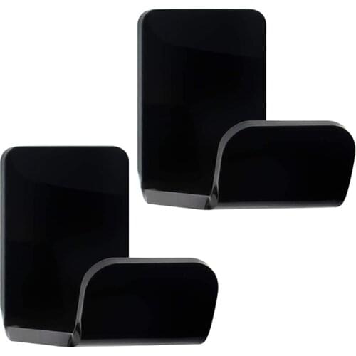 NEW 2PCS Universal Durable Headphone Wall Mount Acrylic Simple Hook Headset Hanger Stand Earphone Display Holder Rack Bracket