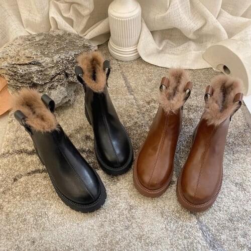 2020 Winter Shoes Women Snow Boots Waterproof Warm Plush Cold Winter Women Ankle Boots Fur Shoes Fashion Ladies Botas A3060