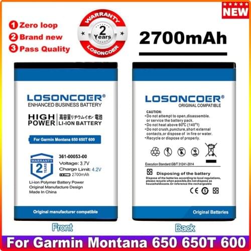 010-11654-03 361-00053-00 For Garmin Alpha 100 handheld,Montana 600,600T,Camo,650,361-00053-04 650T 610 680t VIRB GPS Battery