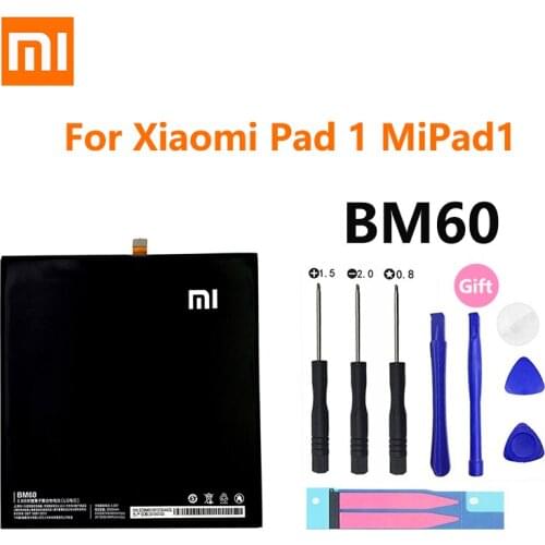 100% Original Xiao Mi BM60 6520mAh Tablet Battery For Xiaomi Mi Pad 1 Mipad1 Mipad 1 A0101 High Quality Replacement Batteries
