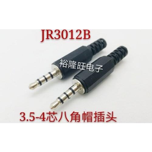 100Pcs 3.5Mm Plug Four-Section Core Section Stereo Male Diy Audio Box Sound Extension Cord Four-Channel Headphone Plug