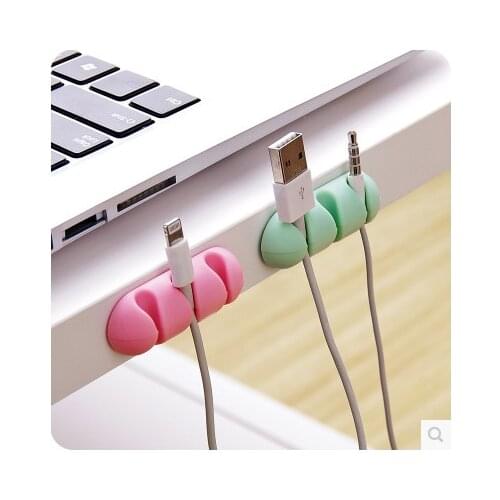 2PCS Silica Gel Shelf Rack Color Cable Winder Organizer Storage Winder Cable Collector Tool Holder Headset Wire Wrap Cable