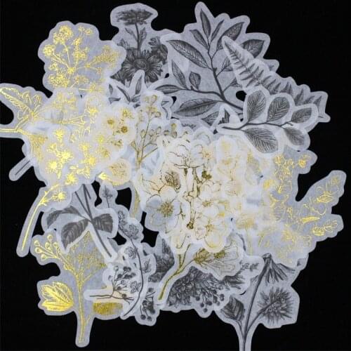 ZFPARTY 60pcs Vintage Leaves Designs Vellum Stickers for Scrapbooking Happy Planner/Card Making/Journaling Project 03