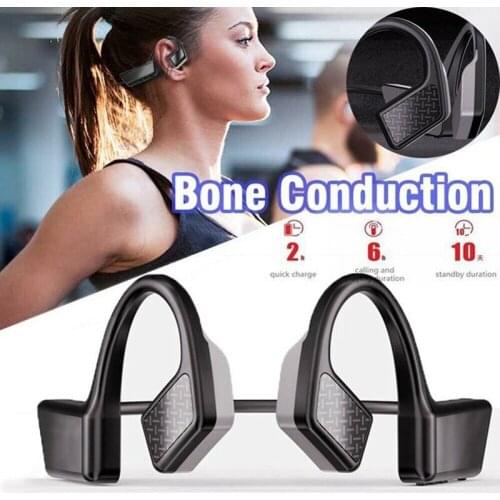 Wireless Bluetooth 5.0 Headset Bone Conduction Sport Headphone Earphone Running PUO88