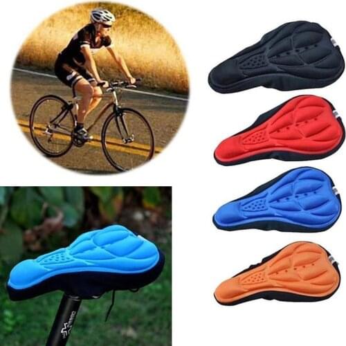 Mountain Bike Mountain Bike Bike Thicken Super Comfortable Super Soft Silicone 3D Cushion Cushion Cover Bicycle Saddle 4 Colors