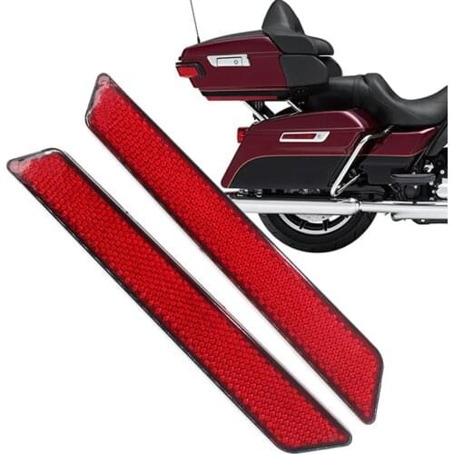 For Harley Electra Glide 2014-19 Motorcycle Saddlebag Latch Cover Reflector Safety Warning Latch Covers Hard Saddlebags Sticker