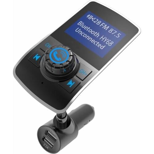 5V 3.1A Dual USB Bluetooth Car Kit Handsfree FM Transmitter LCD Support TF Card MP3 Music Player Voltage Display Car Charger