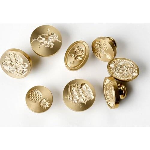 Creative Sewing Machine Special-shaped Wax Seal Stamp lily Flower Spool Fire Lacquer Seal Head Wedding Greeting Card Wax Seal