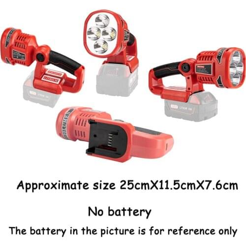 New 12W LED Lamp Work Light Flashlight work For Milwaukee M18 18V Li-ion Battery can adjust the angle Lights Outdoor Lighting