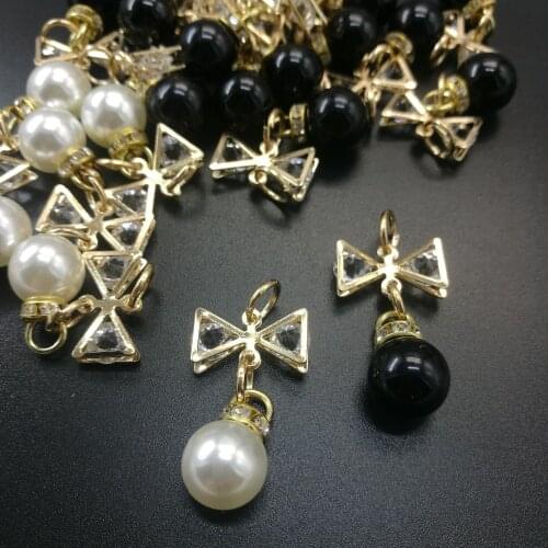 Fashion DIY Clothing Accessories Pearl Cap Rivets Craft Repair Pearl Knitting Lace Belt Hat Hair Earring Uppers Decor