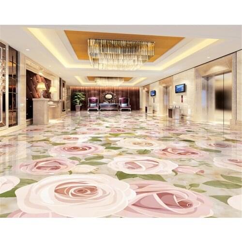 Beibehang wallpaper for walls 3 d Custom Fashion Jade Embossed Plant Flower Wallpaper 3D Tile Floor Tile self adhesive wallpaper