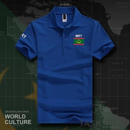 Islamic Republic of Mauritania MRT polo shirts men short sleeve white brands printed for country 2018 cotton nation team flag