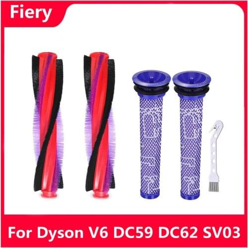 Roller Brush And Pre-Filter Replacement For Dyson V6 DC59 DC62 SV03 Brush Roller Vacuum Cleaner Parts No.963830-01