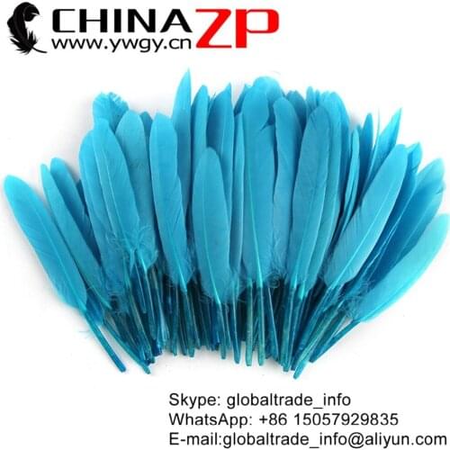 Top Manufacturer CHINAZP Factory 1000pcs/lot Best Quality Dyed Turquoise Duck Cochettes Loose Feathers