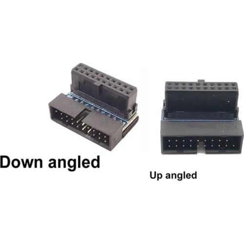 USB 3.0 20pin Male To Female Extension Adapter Angled 90 Degree for Motherboard Mainboard Connector Socket